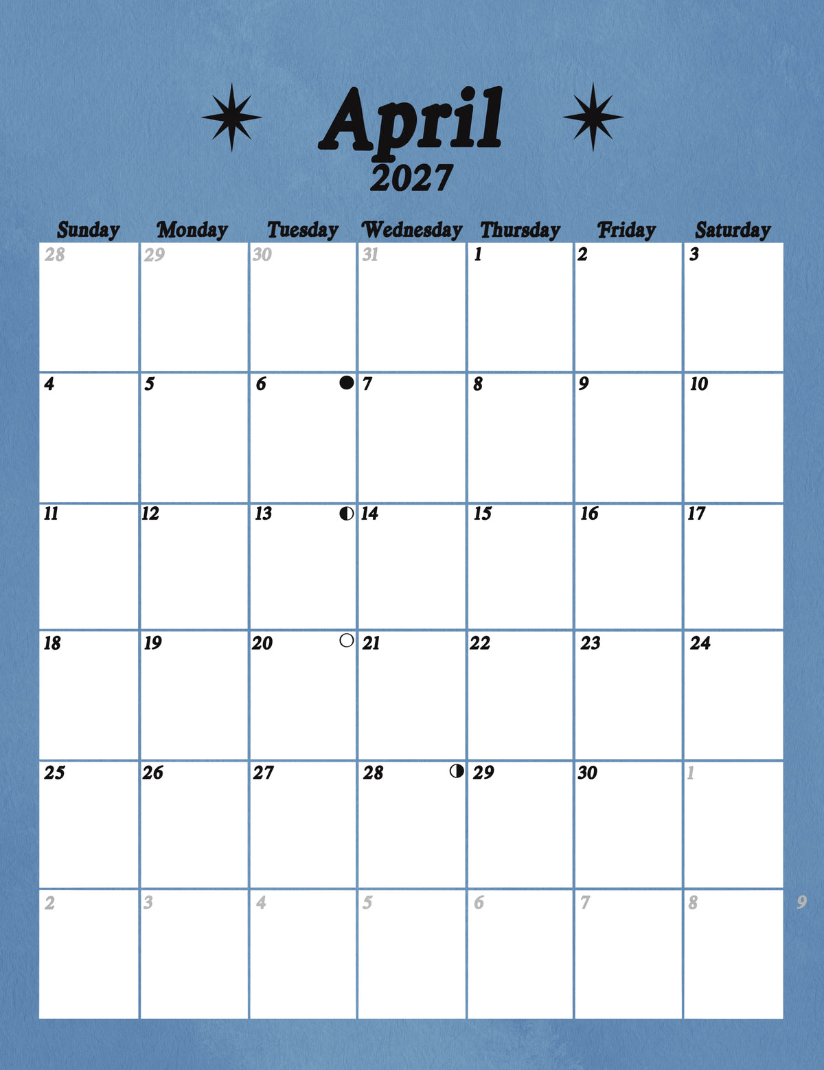 PREORDER 2027 Wall Calendar