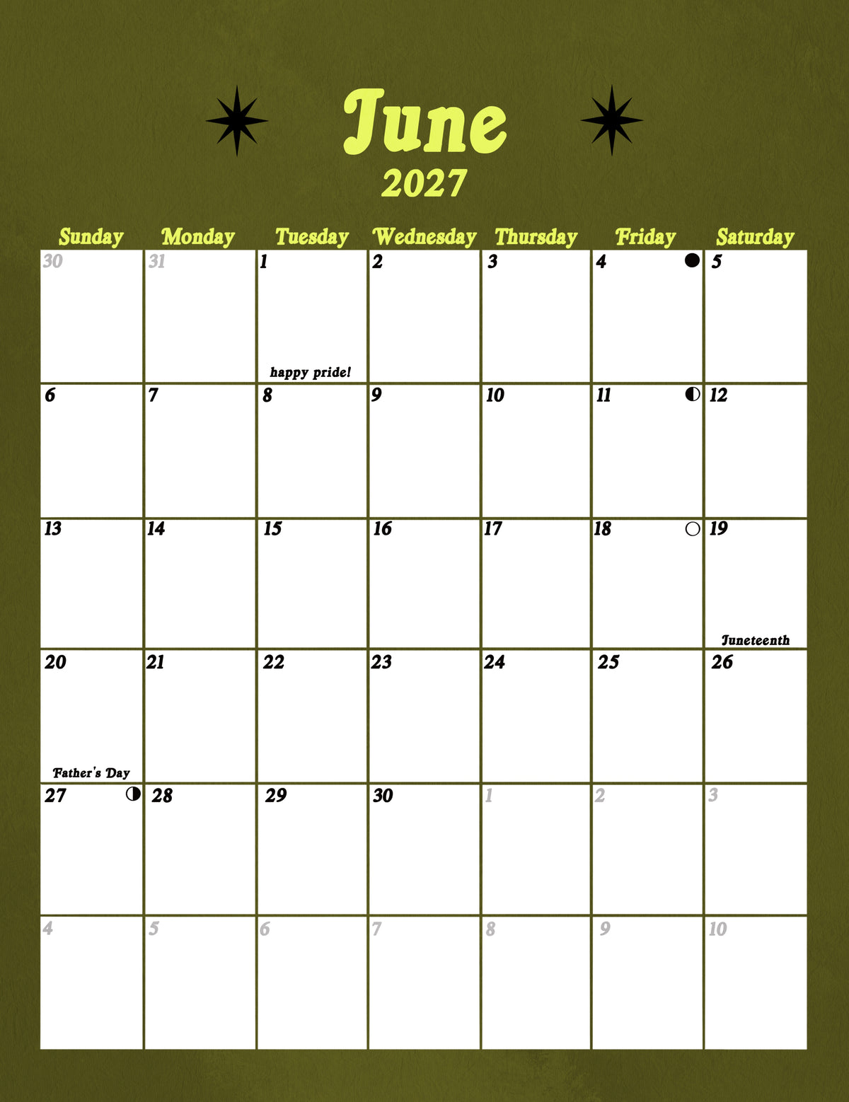 PREORDER 2027 Wall Calendar