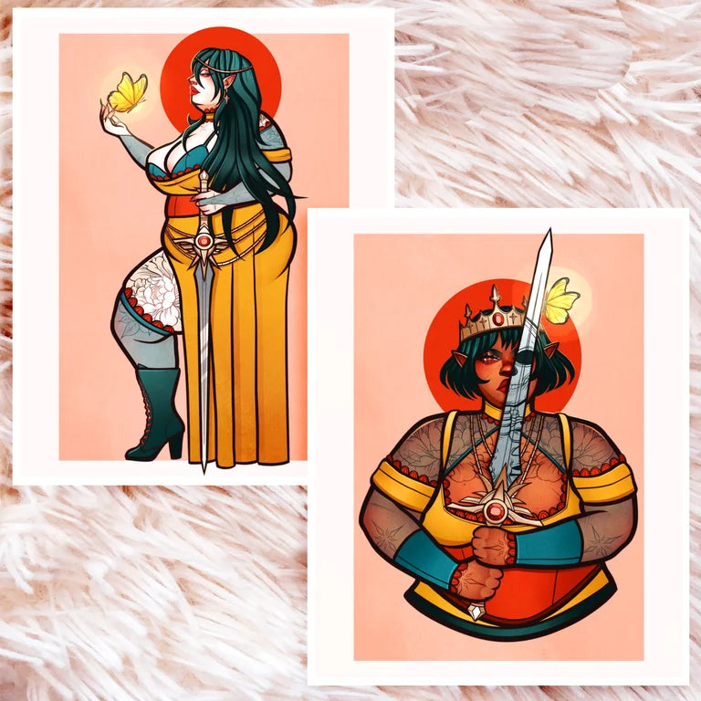 Sword Girlies Art Prints