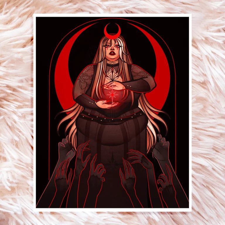 Crimson Moon Art Prints