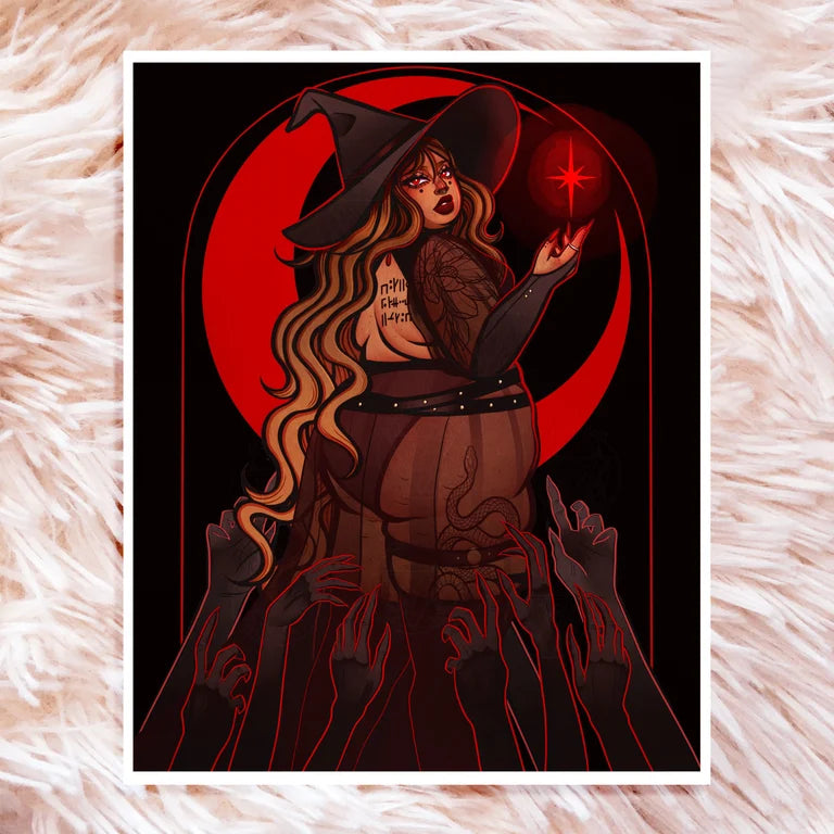 Crimson Moon Art Prints