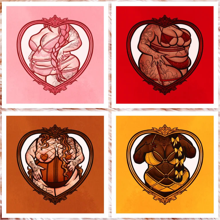 Fat Babes II Art Prints