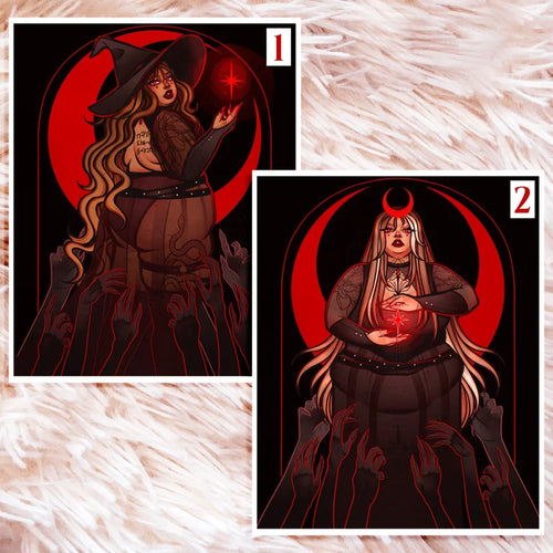 Crimson Moon Art Prints
