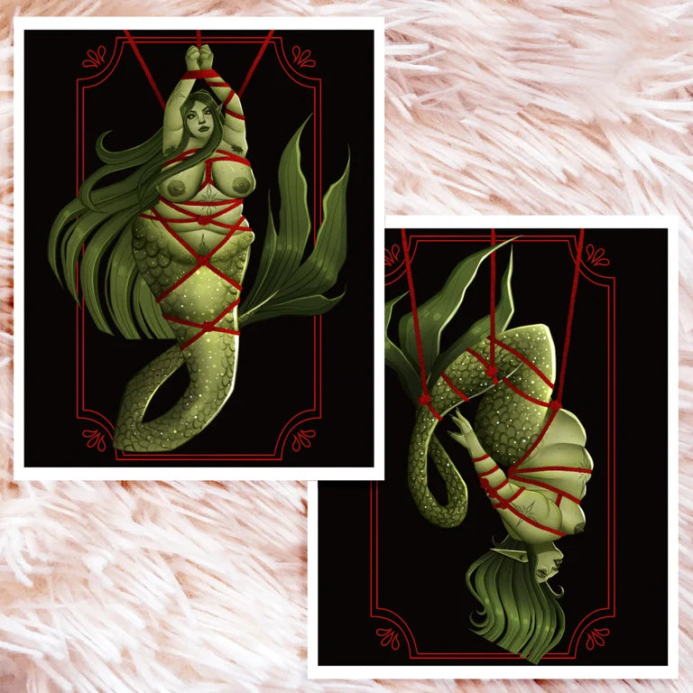 Shibari Mermaid Art Prints