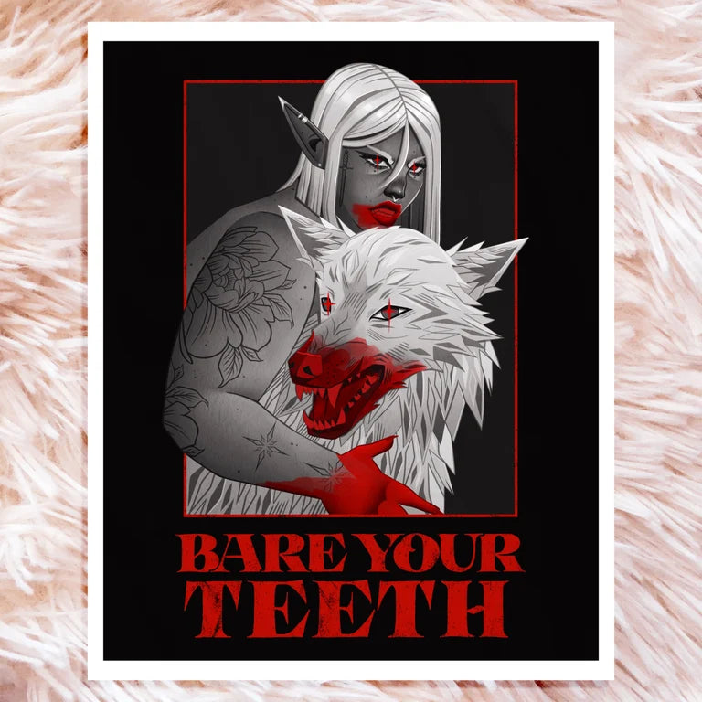 Bare Your Teeth Art Print