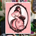Pink Demon Girl Art Prints