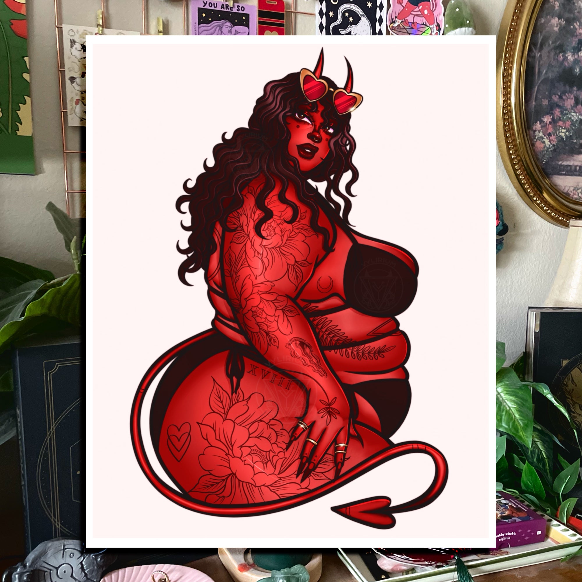 Demon Girl Summer Art Prints