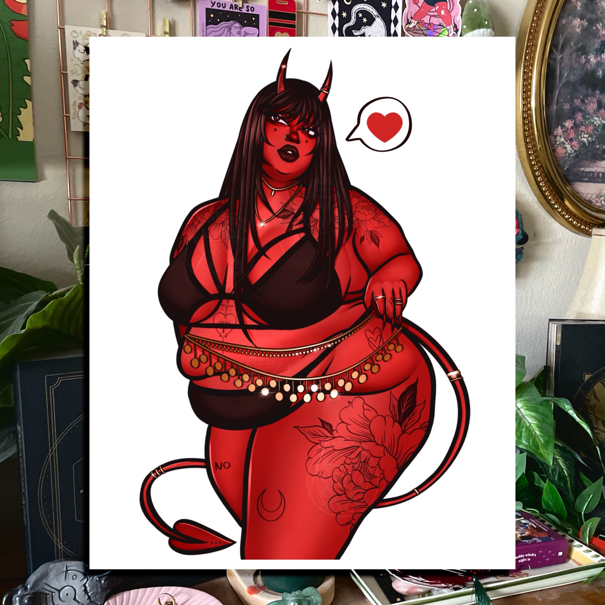 Demon Girl Summer Art Prints