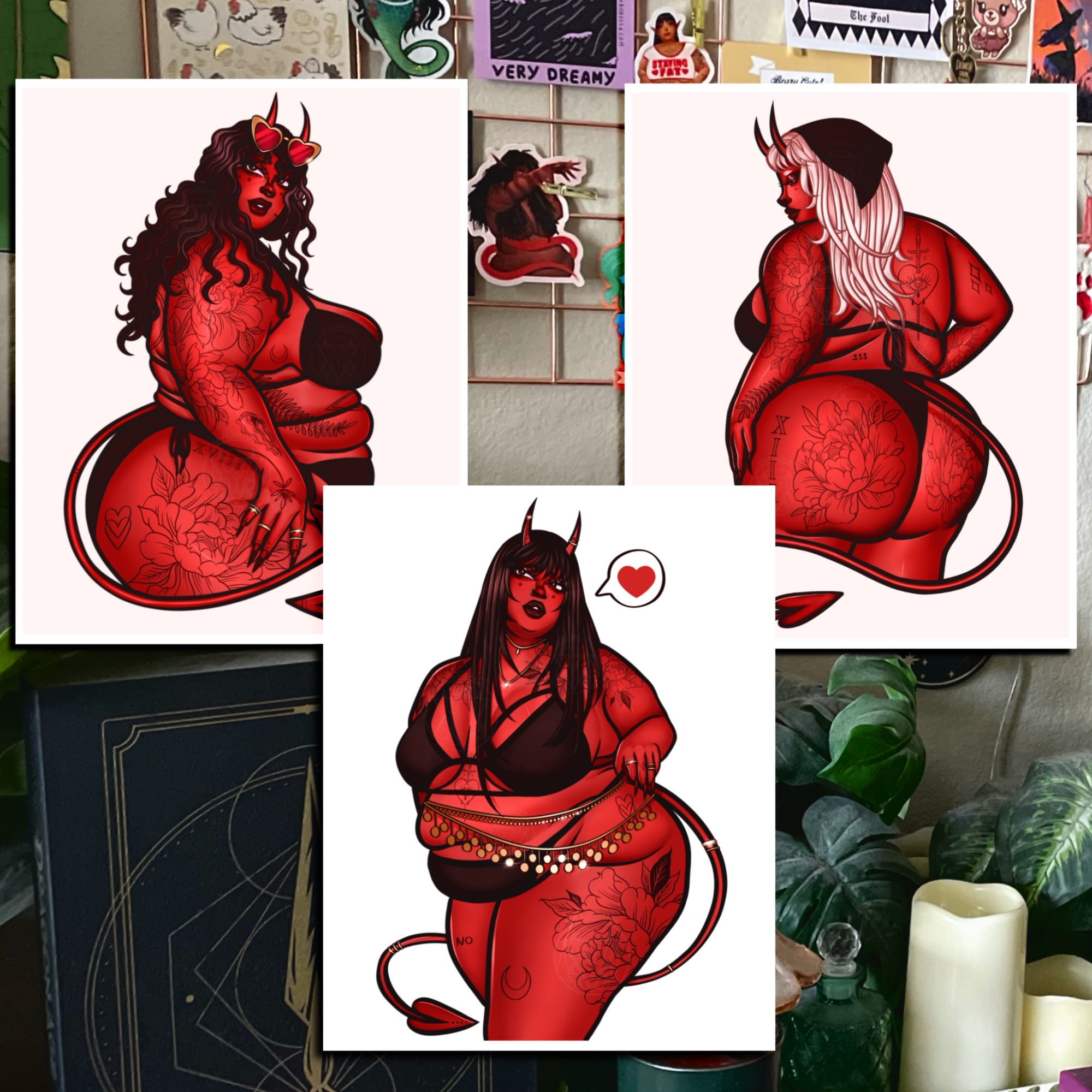 Demon Girl Summer Art Prints