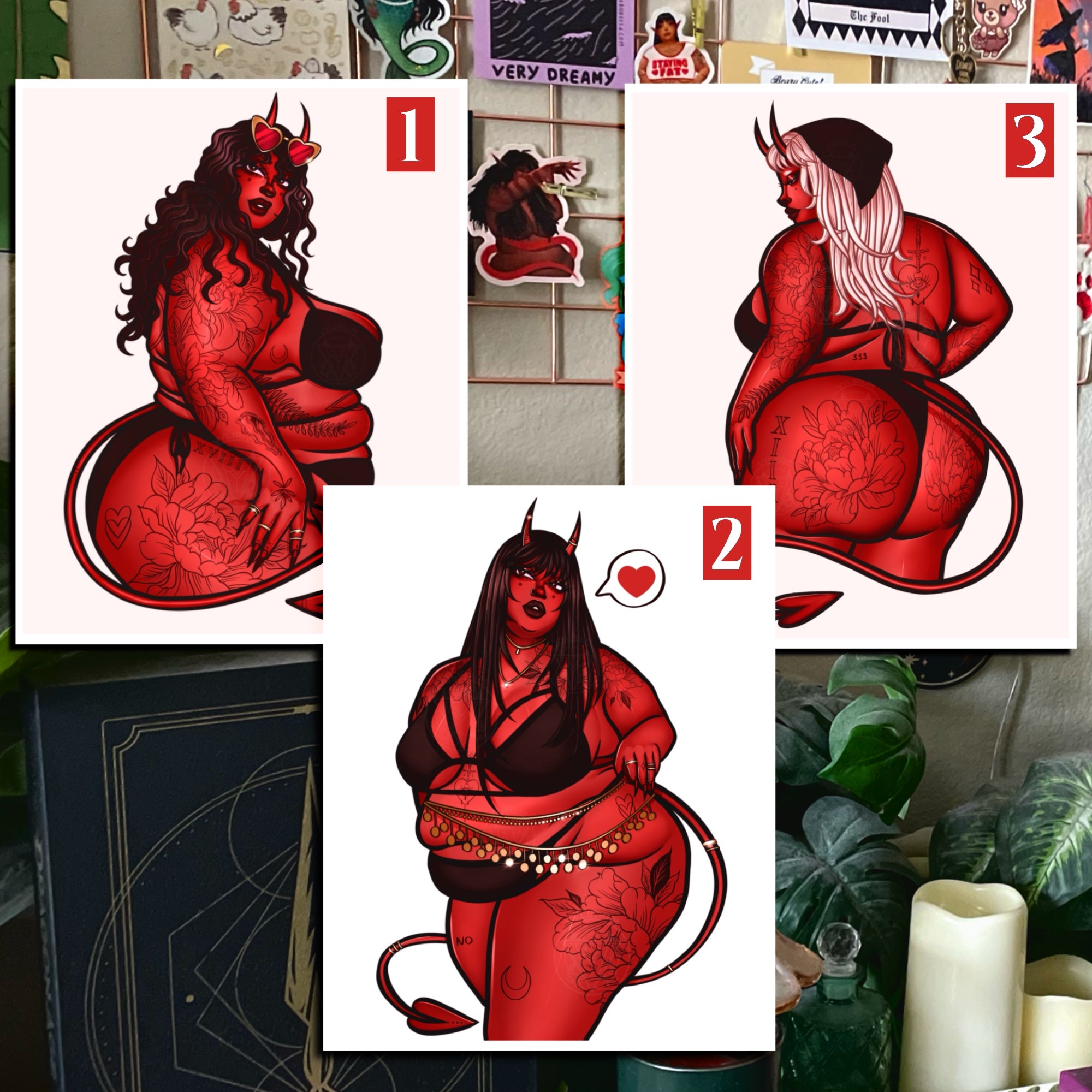 Demon Girl Summer Art Prints