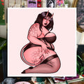 Pink Demon Girl Art Prints II
