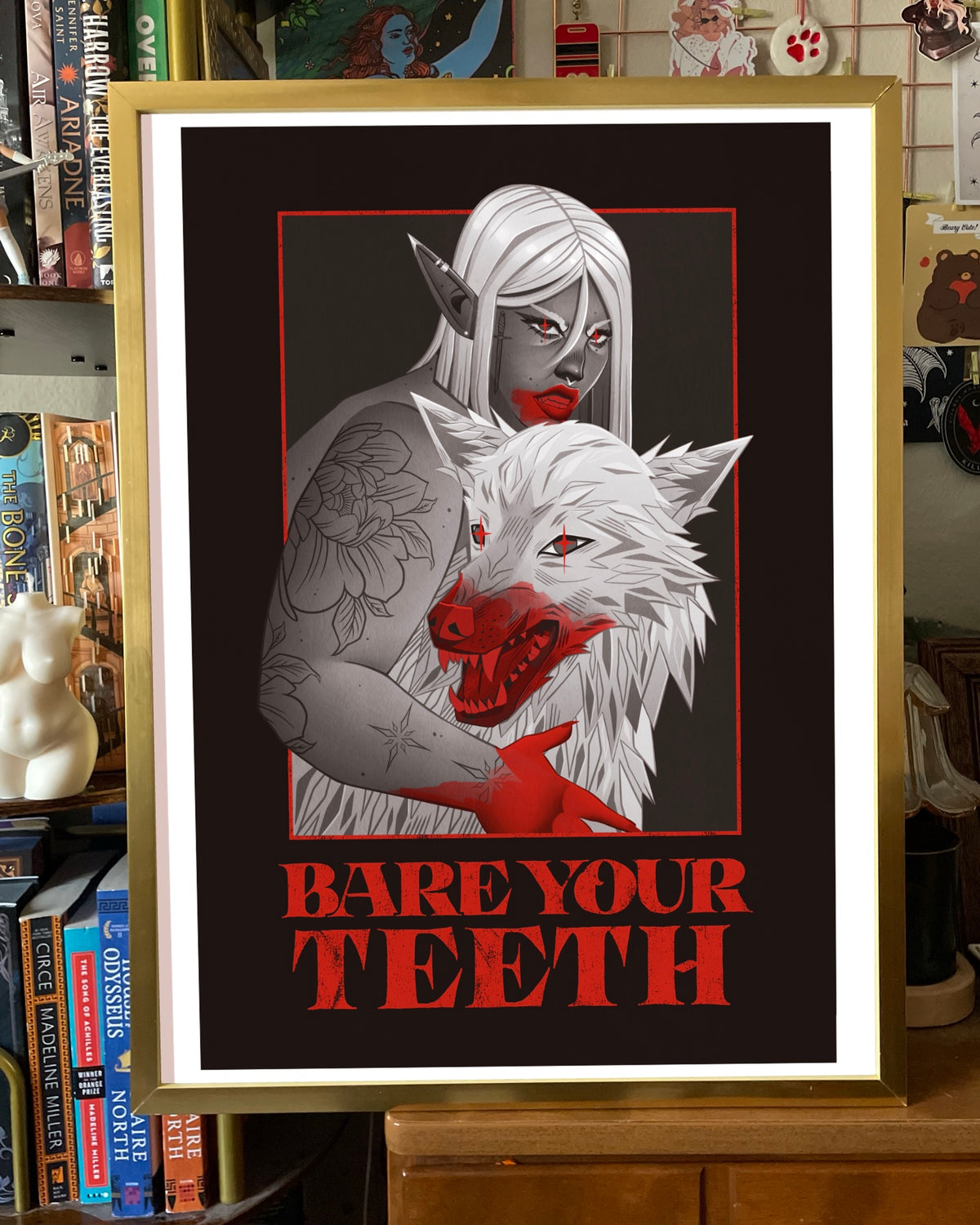 Bare Your Teeth Large Art Print