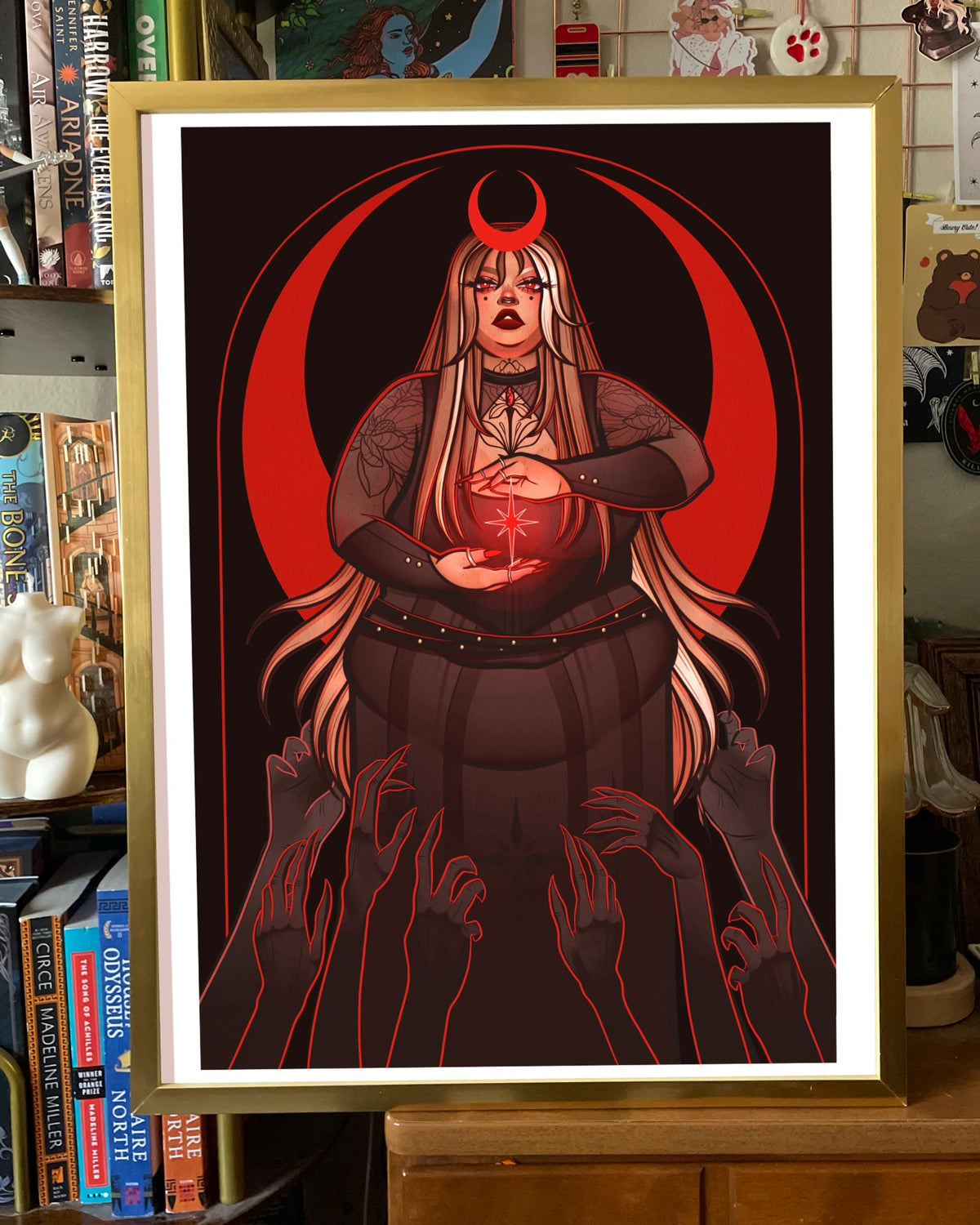 Crimson Moon II Large Art Print