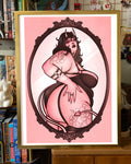 Pink Demon Girl II Large Art Print