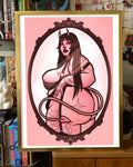 Pink Demon Girl VI Large Art Print