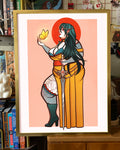 Sword Girly Large Art Print