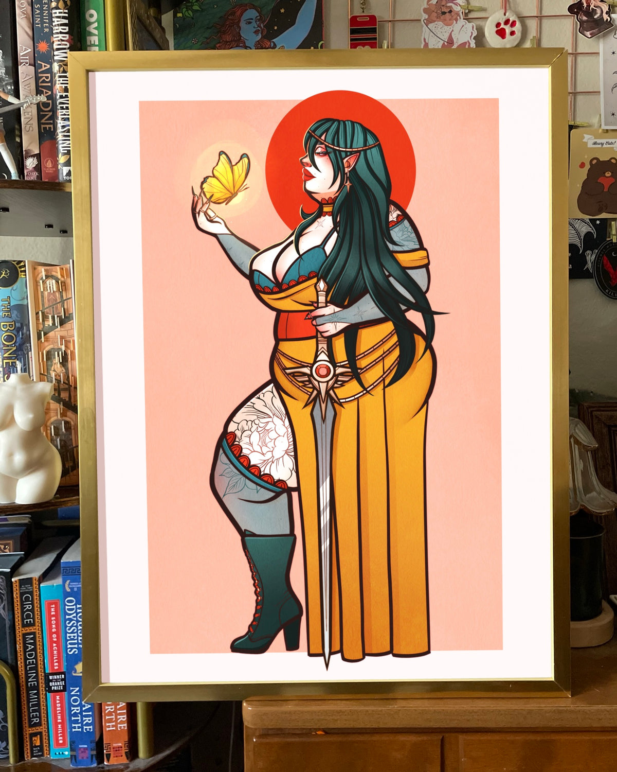 Sword Girly Large Art Print