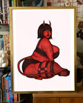 Demon Girl Large Art Print