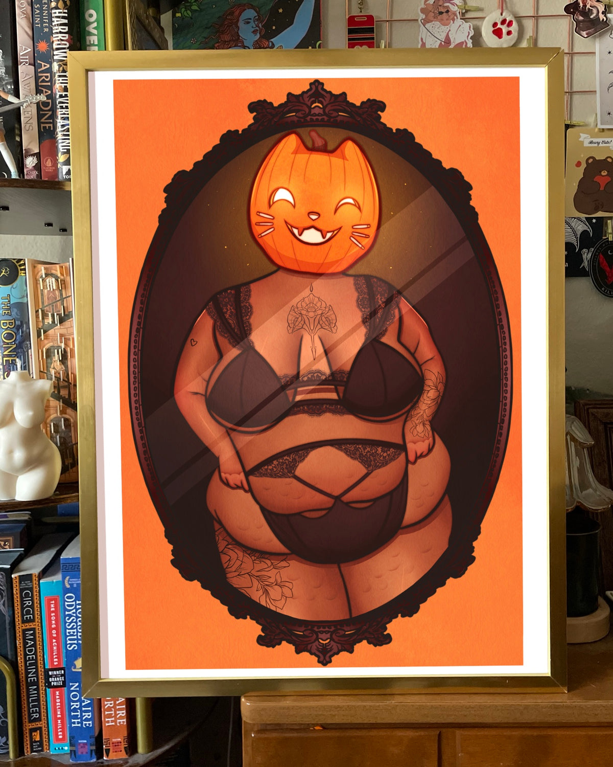 The Pumpkin Queen Large Art Print