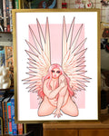 Pink Angel Large Art Print