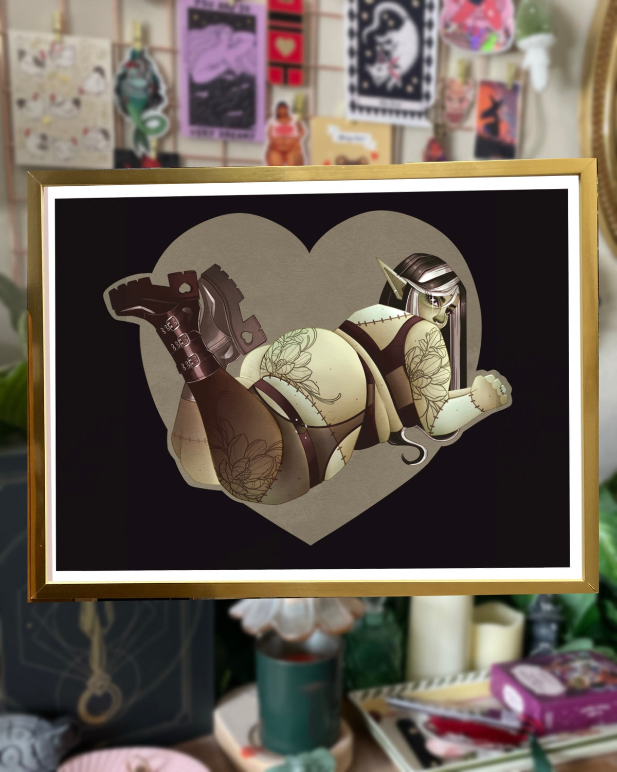 Monster Girl Large Art Print