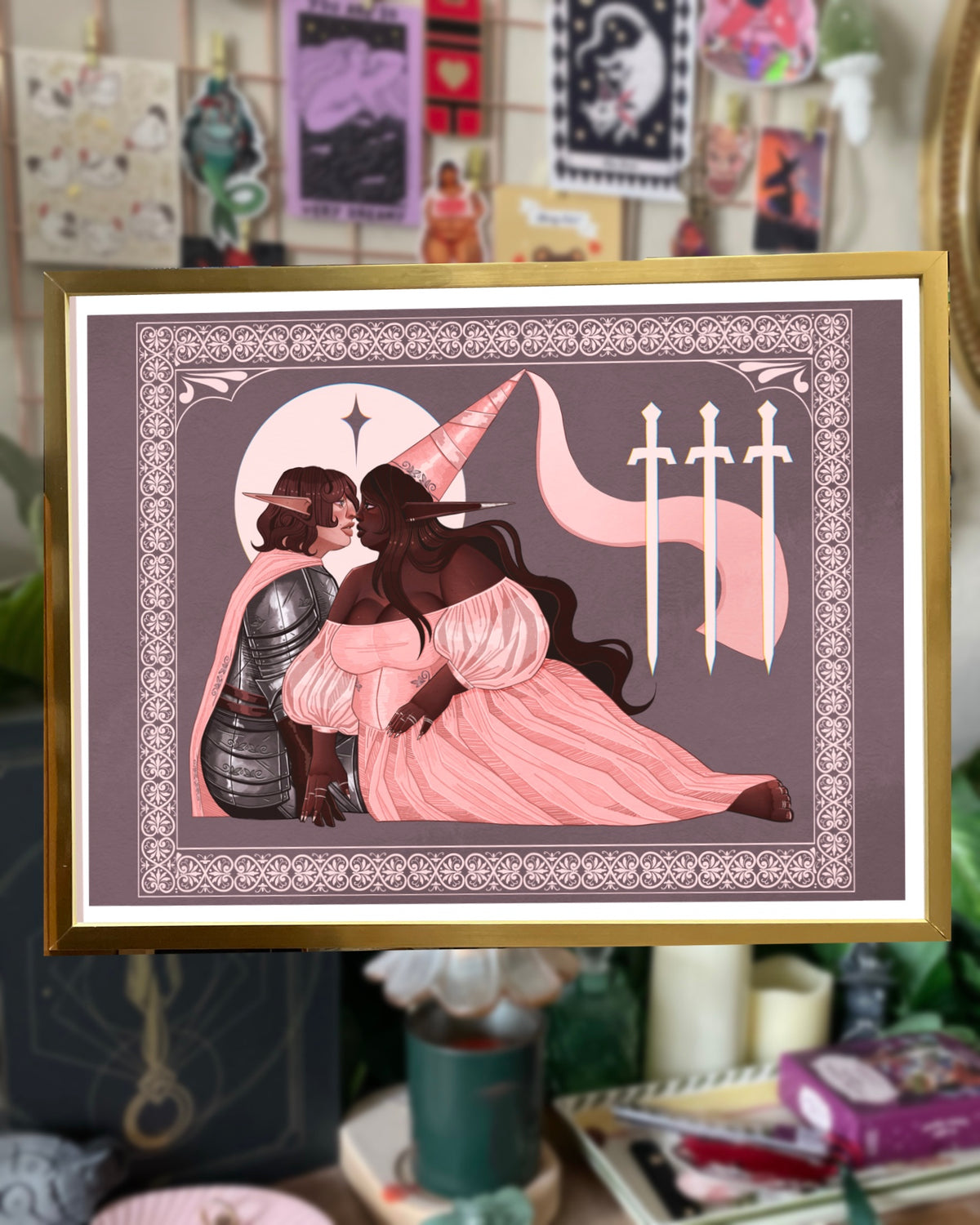 The Princess and Her Knight Large Art Print