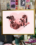 Pink Demon Girl VIII Large Art Print