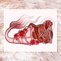 Pink Mermaid II Art Print