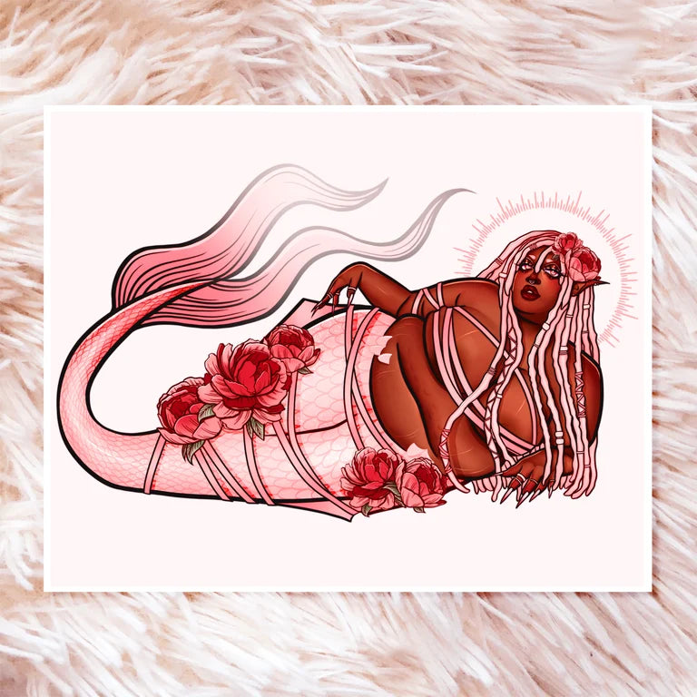 Pink Mermaid II Art Print