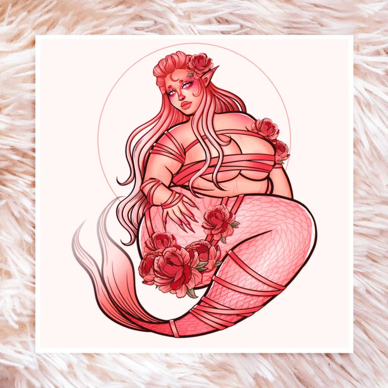 Pink Mermaid III Art Print