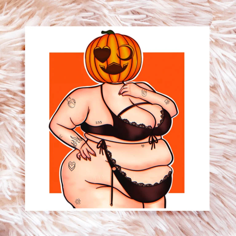 Pumpkin Girl Art Print