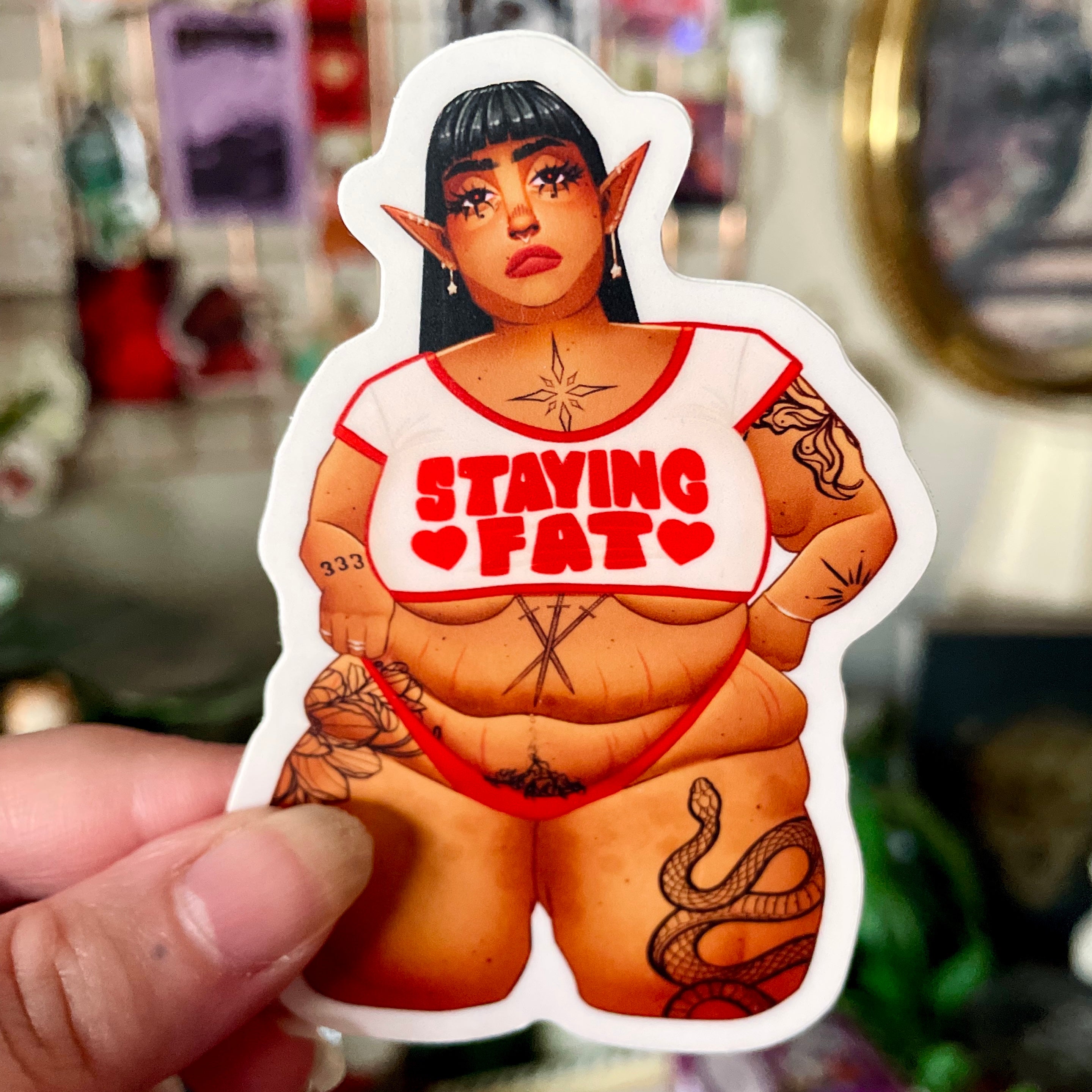 Staying Fat Sticker